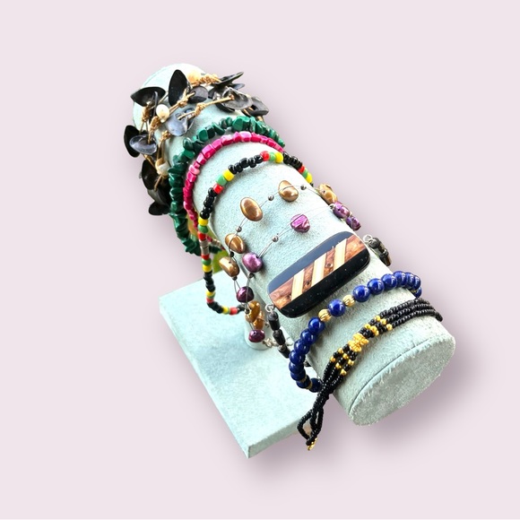 Retro Bracelets Colourful Gemstone Boho Jewelry Lot - Picture 4 of 13